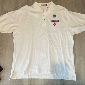 Vintage NWT White Polo Shirt with Boston Red Sox World Series Champions Logo